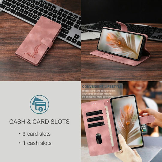 Love Mobile Phone Wallet Case Pink Apple iPhone 17 Pro/18 Pro