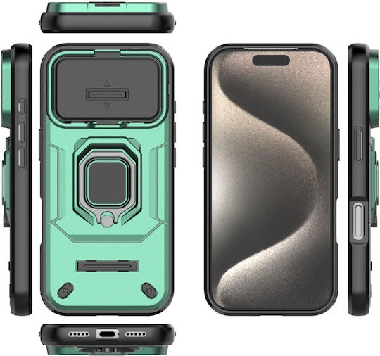 Camera Cover Hard Case Ring Green Apple iPhone 17 Pro/18 Pro