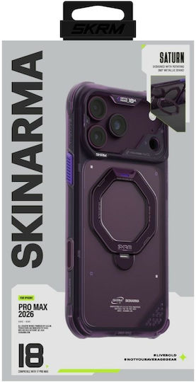 Case Skinarma Saturn Magsafe + Rotating Kick Stand Iphone 18 Pro Max 17 Pro Max Burgundy