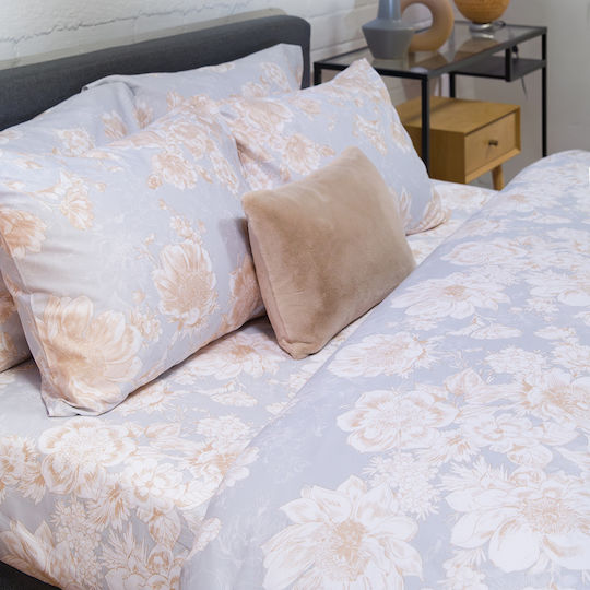 Single Duvet Cover Set 165x245 2 Sided Naf-naf Diamond 253 Pearl Sky