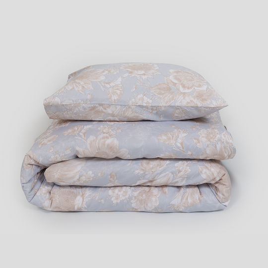 Single Duvet Cover Set 165x245 2 Sided Naf-naf Diamond 253 Pearl Sky