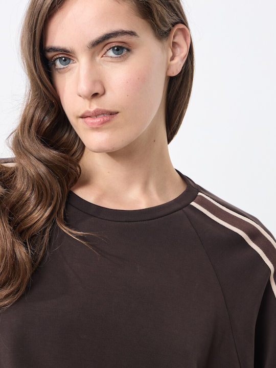 Women's Long Sleeve Brown Blouse