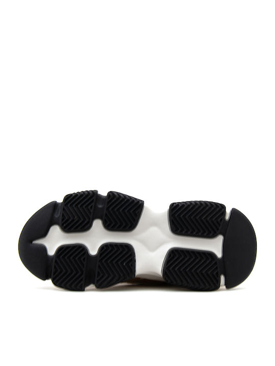 Women's Chunky Sneakers Brown White Black