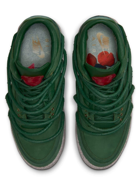 Air  3 Retro Teyana Taylor "Concrete Rose" Дамски Сникърси Fir / Fire Red / Victory Green / Cement Grey / Metallic Gold / Gum Medium Brown