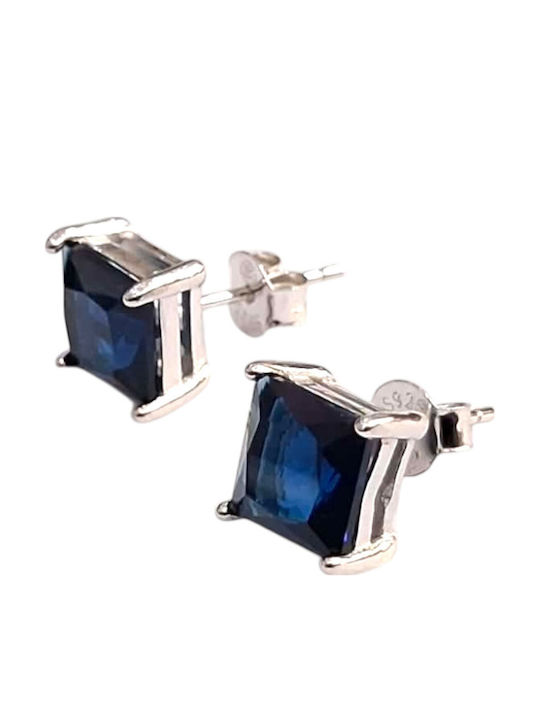 Prince Silvero Ohrringe aus Silber mit blauen Steinen