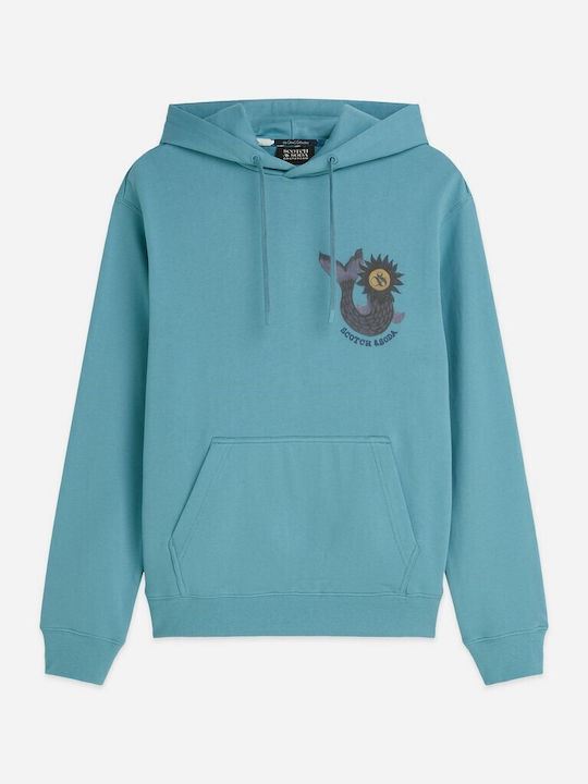 Sweatshirt With Hood Light Blue
