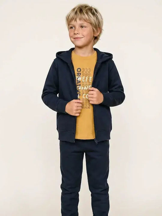 Kids Sweatpants Set Dark Blue and Mustard 3 Pieces