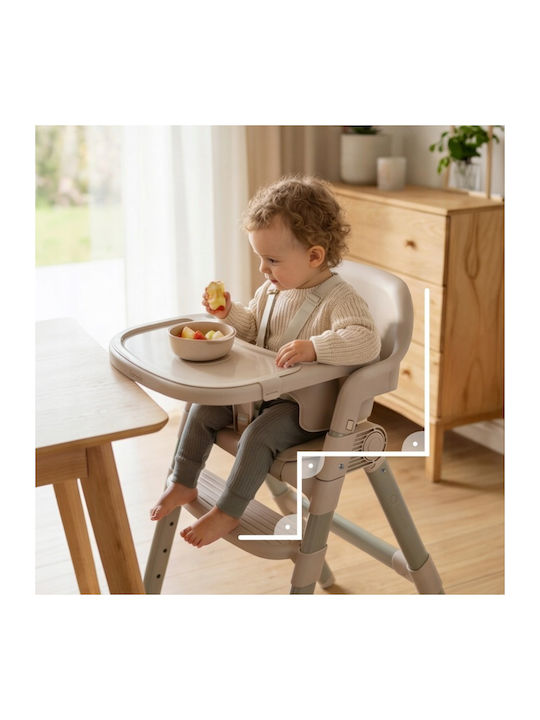 Lionelo Foldable Baby Highchair 3 in 1 with Adjustable Height Gray