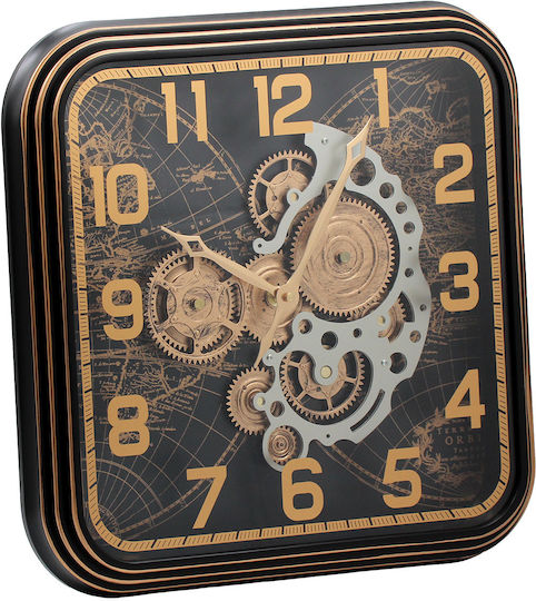 Keskor Keskor Wanduhr Kunststoff Schwarz 45x45cm