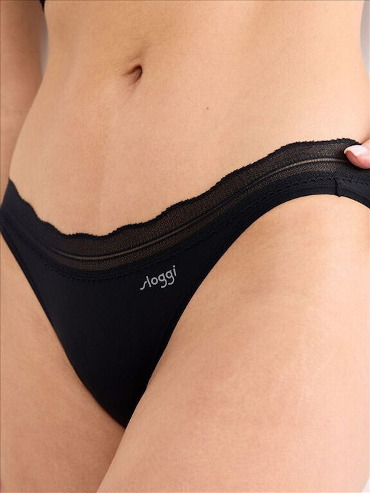 Damen-Slips 2er Pack Schwarze