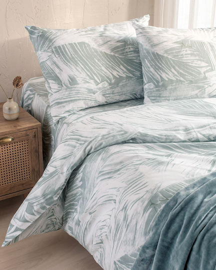 Rythmos Rythmos Bettbezug-Set Topaz Baumwolle 160x250cm Einzel mit Kissenbezug Grün