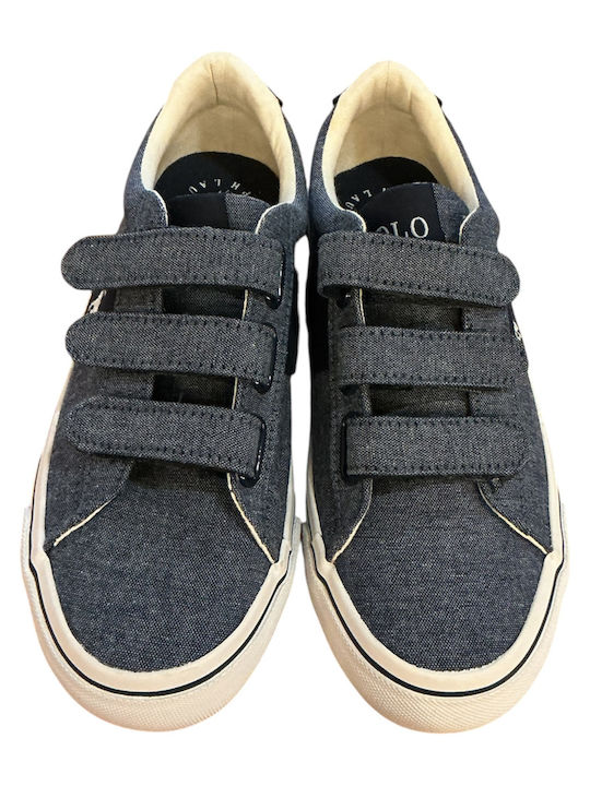 Polo Kids Sneakers with Hoop & Loop Closure Navy Blue