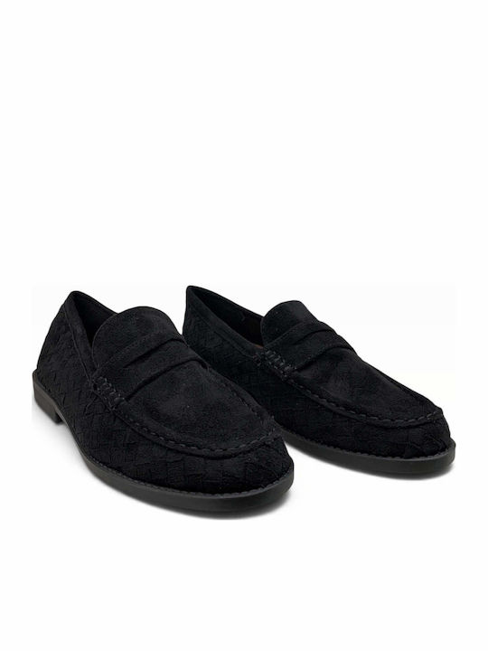 Wildleder Damen Mokassins in Schwarz Farbe