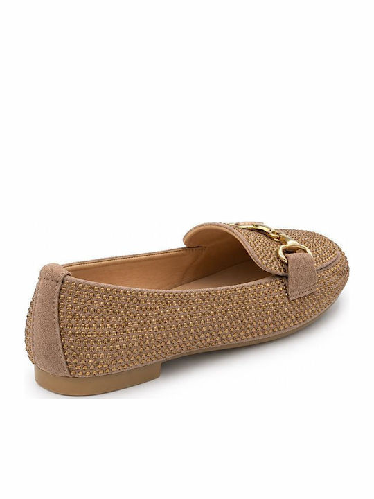 Women's Moccasins in Beige Colour