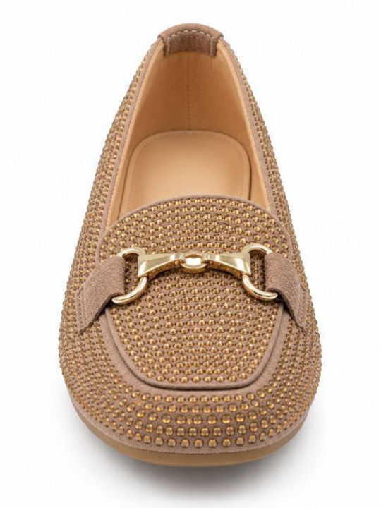 Women's Moccasins in Beige Colour