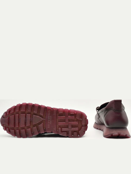 Loafers Dama din Piele în Culoare Burgundy