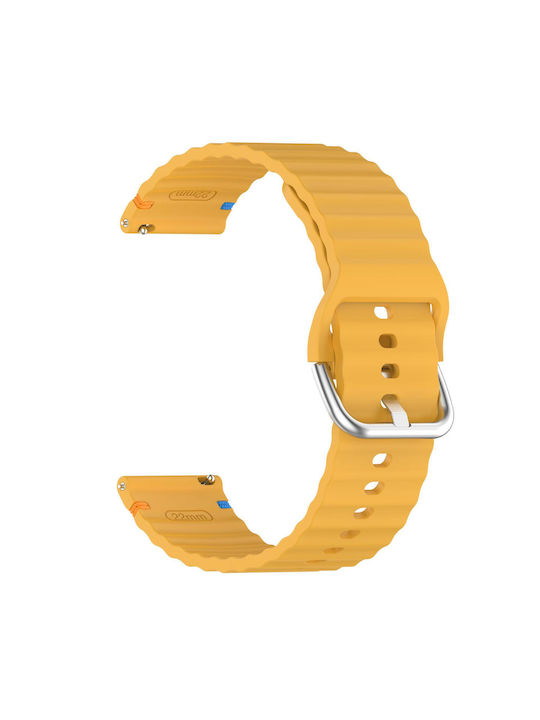 Tragbares Band Garmin Venu 3 Silikon Relief Wave Stil 22mm Gelbe