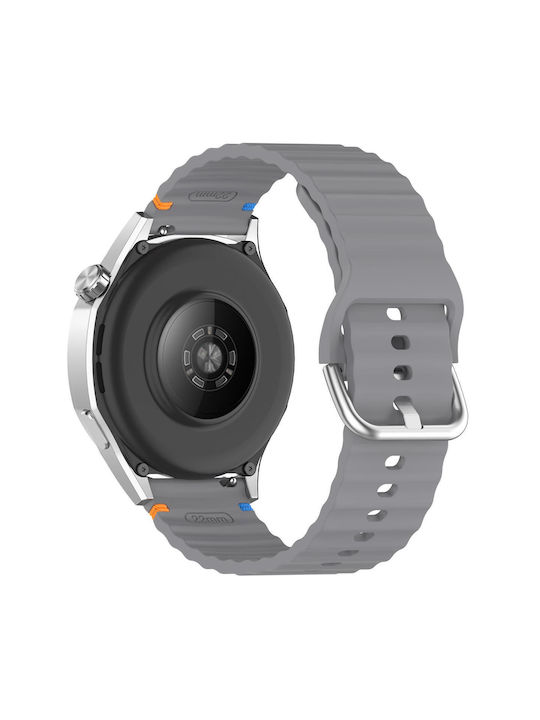 Каишка Garmin Venu 3 Силиконова Релефна Wave Style 22mm Space Gray