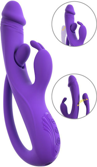You2Toys Mini вибратор Заек с дистанционно управление 9cm Лилав