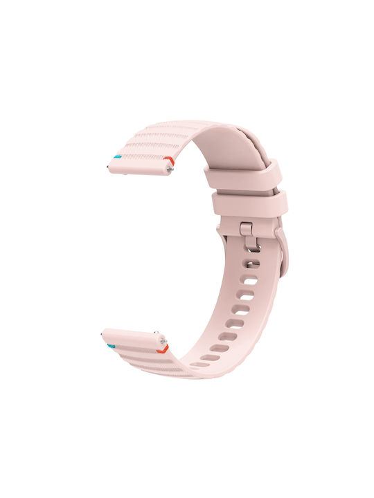 Garmin Vivoactive 5 Silicone Strap Embossed Wave Style 20mm Pink