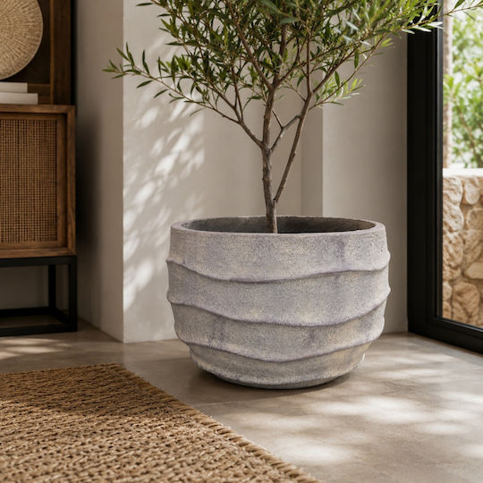 Artekko Concrete Flower Pot Grey Green Patina 43x43x28cm