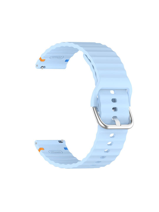 Λουράκι Garmin Venu 3 Σιλικόνης Ανάγλυφο Wave Style 22mm Light Blue