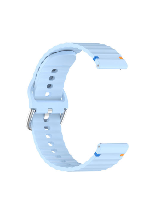 Λουράκι Garmin Venu 3 Σιλικόνης Ανάγλυφο Wave Style 22mm Light Blue
