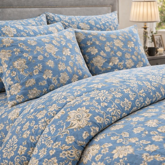 My Home Luxury Bettbezug Set Super-Queen 220x250cm Blau My Home Luxury Bettbezug Set Super-Queen 220x250cm Blau
