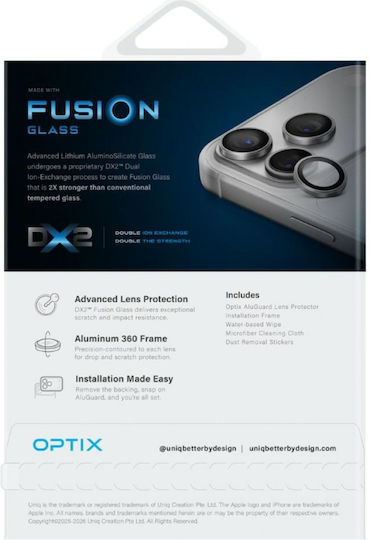 Uniq Optix Aluguard Dx2 Протектор за камера iPhone 18 Pro iPhone 18 Pro Max Сребрист Uniq-ip6.3p-6.9p 2026 Alensssil