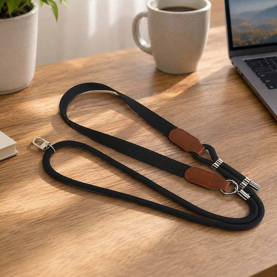 Techsuit Urbanloop Tln9o Nackenriemen Chiaste Taschen Für Handy Mit Verstellbarer Länge 100cm-140cm Nylon + Pu Dunkelorange