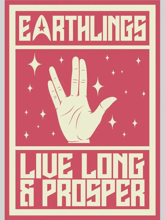 Earthlings Star Trek T-shirt Черна