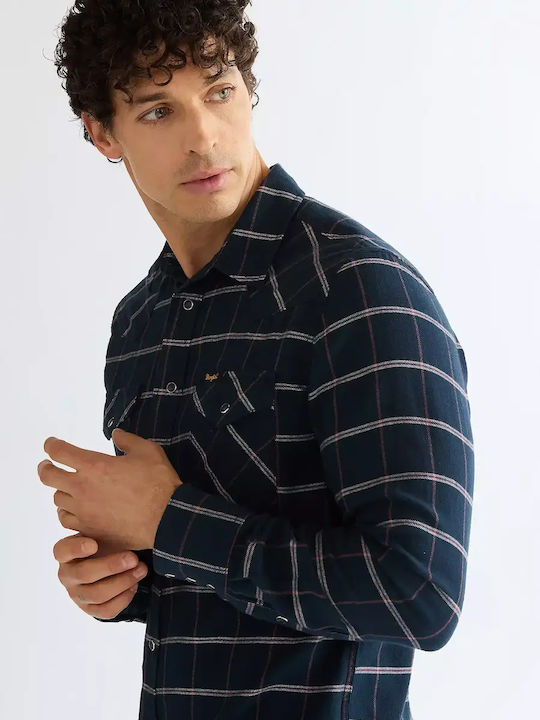Long Sleeve Checked Shirt Sapphire Rose