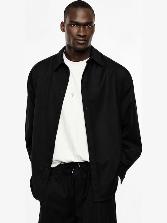 Long Sleeve Shirt in Regular Fit Black