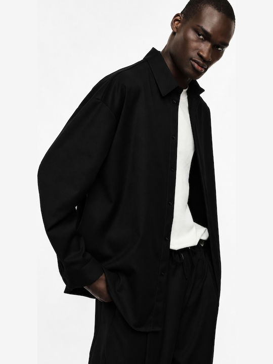 Long Sleeve Shirt in Regular Fit Black