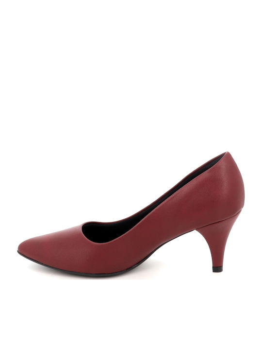 Pantofi cu toc Burgundy