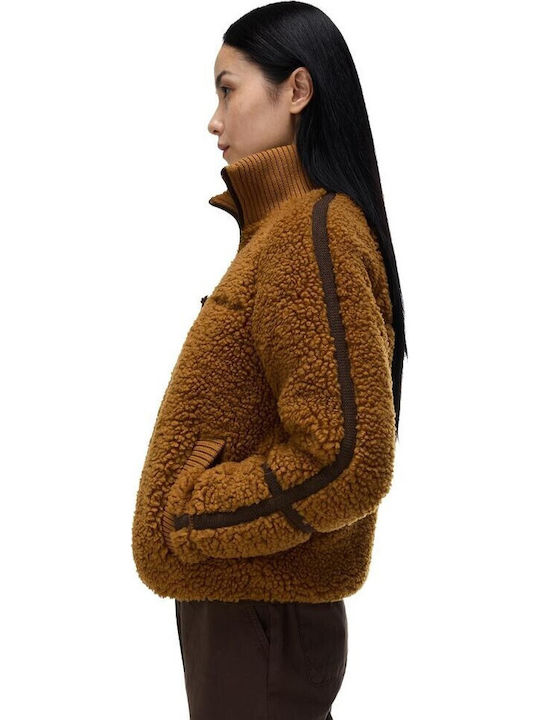 Damen Jacke Für Winter Camel