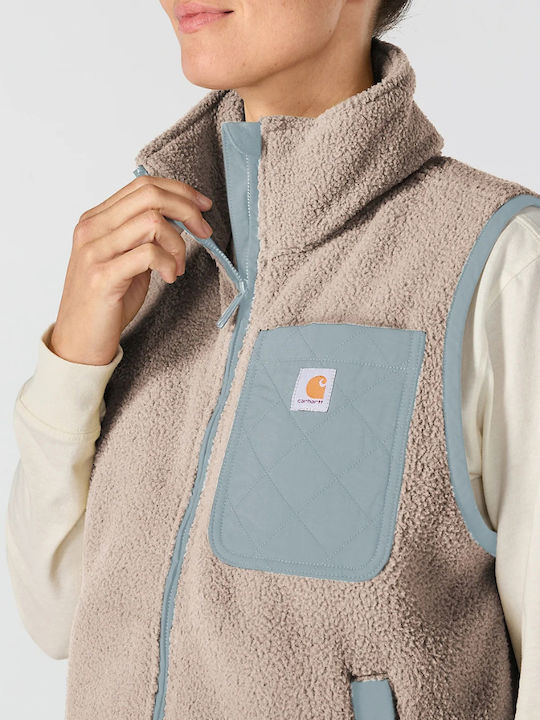 Women's Sleeveless Hiking Jacket Gray Dunes