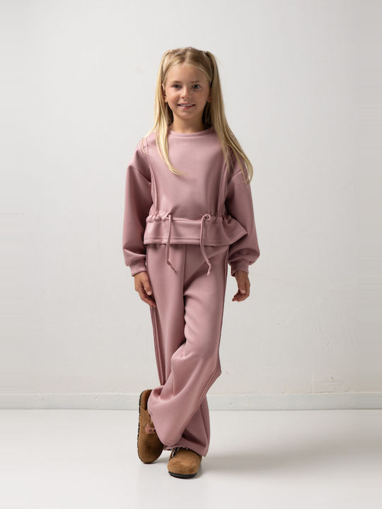 Kids Set with Pants Winter 2 Pieces Pink