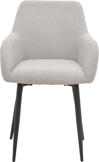 Telia Ess- und Küchenstühle mit Stoffbezug Hellgrau 60x54x85cm