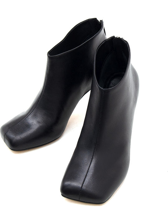 Leather Women's Ankle Boots Black