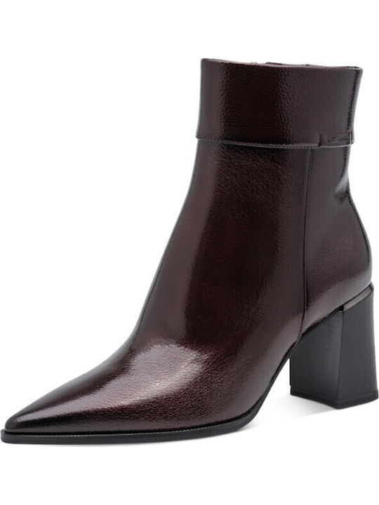 Damen Stiefeletten Burgundisch