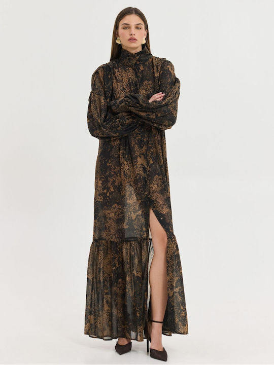 Summer Maxi Shirt Dress Brown