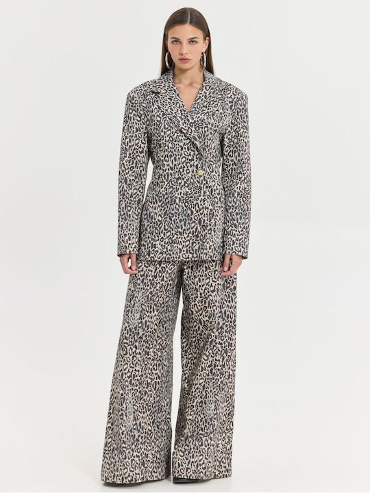 Damen Hochbund Leopard Pantaloons