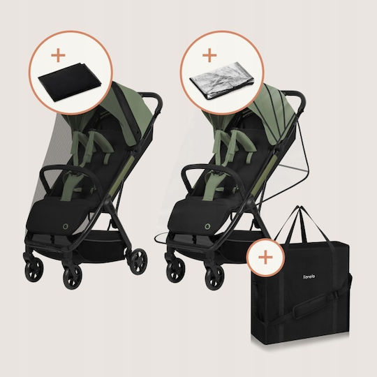 Lionelo Julie Air Reversible Baby Stroller Suitable from 6+ Months Green Sage