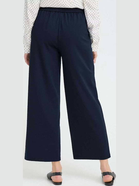 Women's High Rise Pantaloons Dark Blue