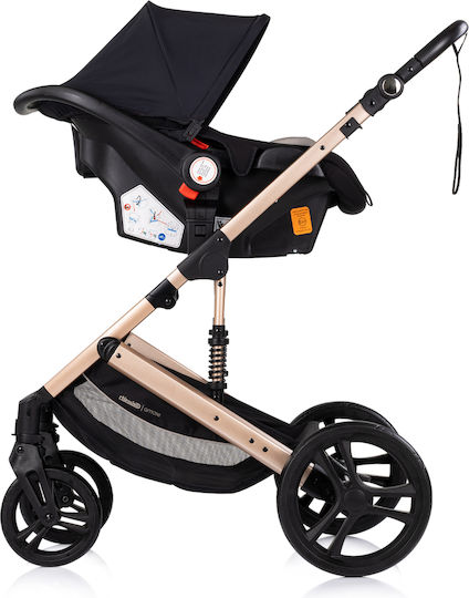 Chipolino Amore Регулируема Бебешка количка 2 в 1 Подходяща за Новородено Черна
