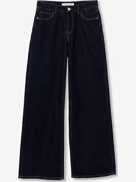 High Rise Women's Jean Pants in Wide Leg Style