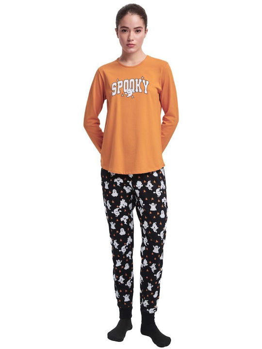 Minerva Summer Women's Pyjama Set Orange