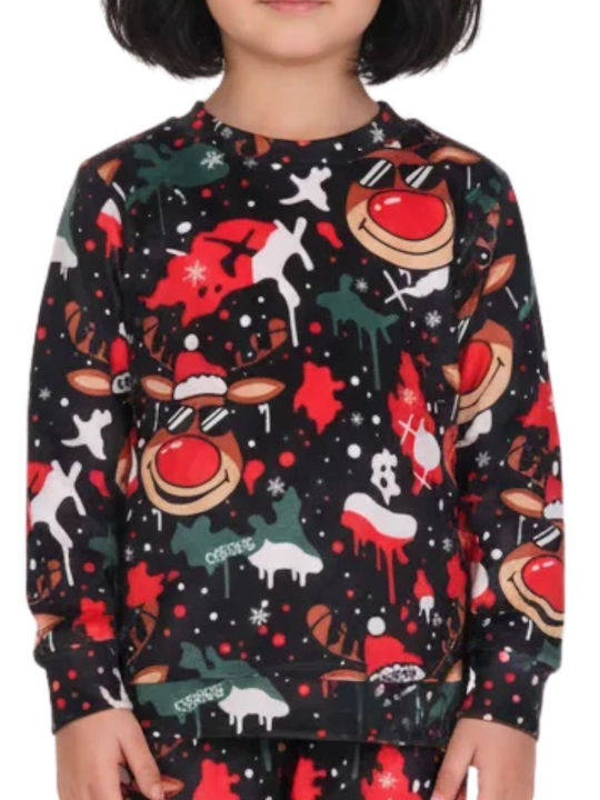 Dreams by Joyce Kinder-Nachtwäsche Winter Schwarz Xmas