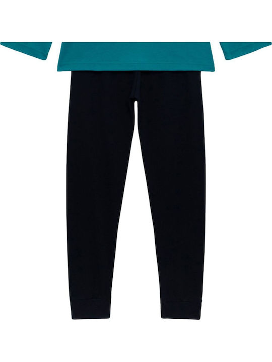 Minerva Kids' Winter Pajamas Petrol Cartoon Mix